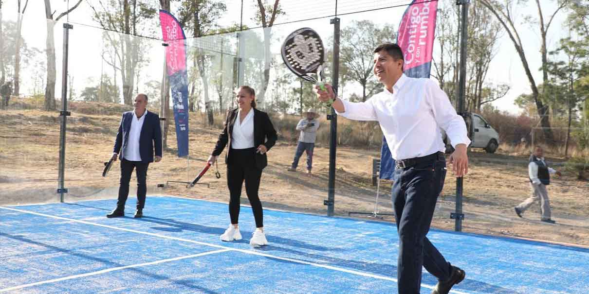 Lista para el torneo la Cancha de Pádel en el Parque de Amalucan