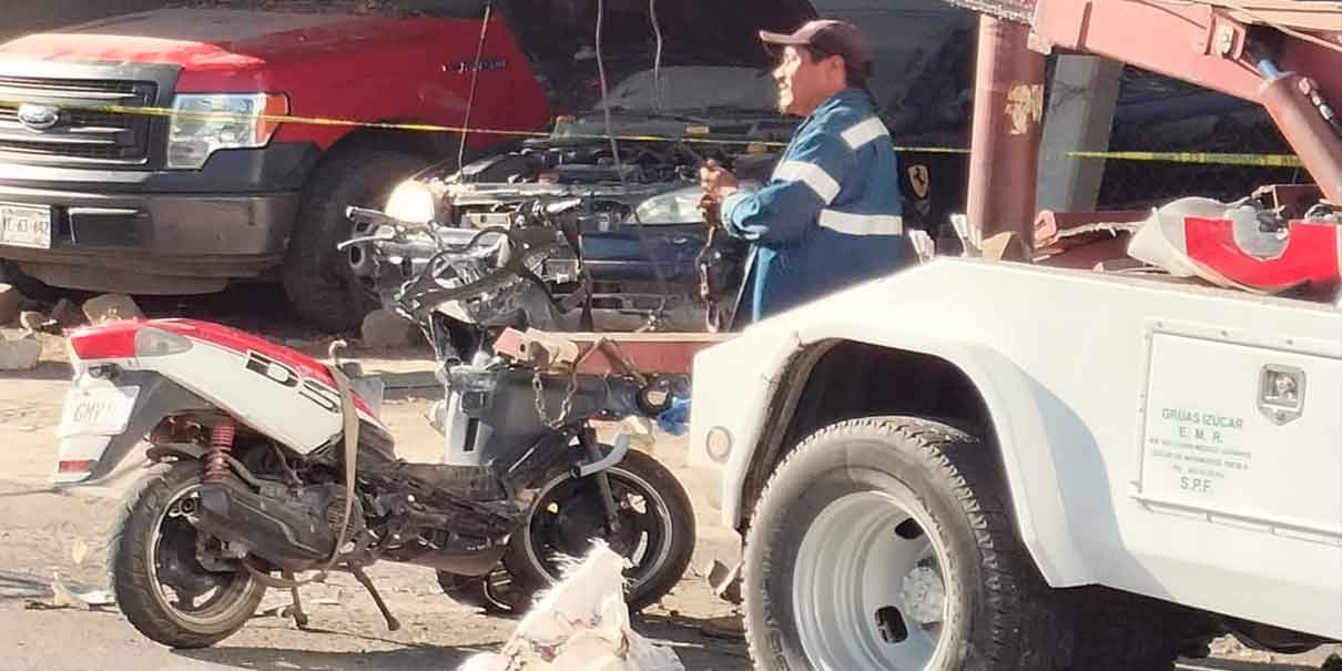 Motociclista muere arrollado por camión de carga en Izúcar