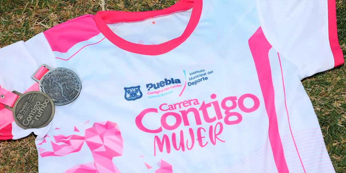 Presentan playera y medalla para la Carrera Contigo Mujer 2023
