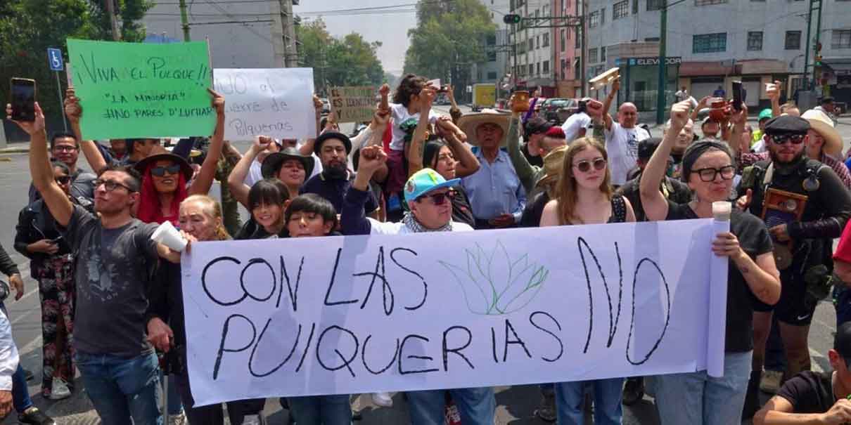 Protesta en CDMX: Exigen reapertura de pulquerías clausuradas