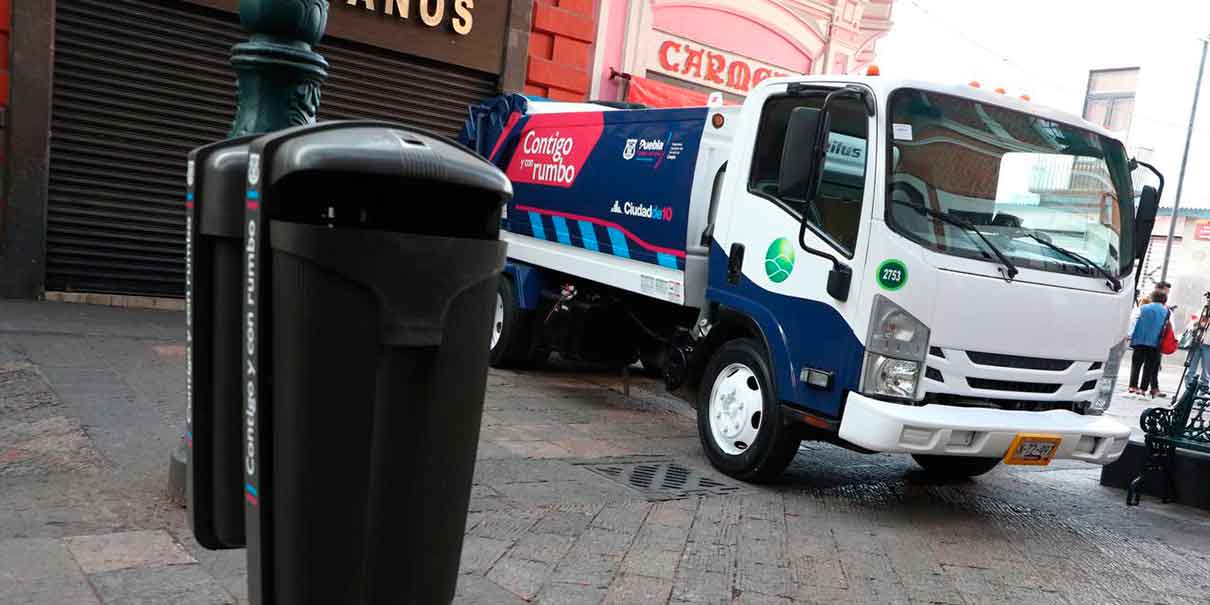 Puebla capital ampliará días y horario para recolección de basura en el Centro Histórico