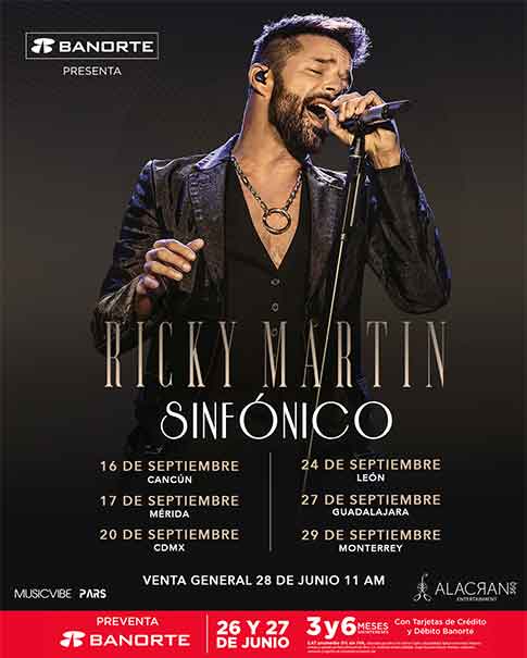 Ricky Martin regresa a México con concierto sinfónico