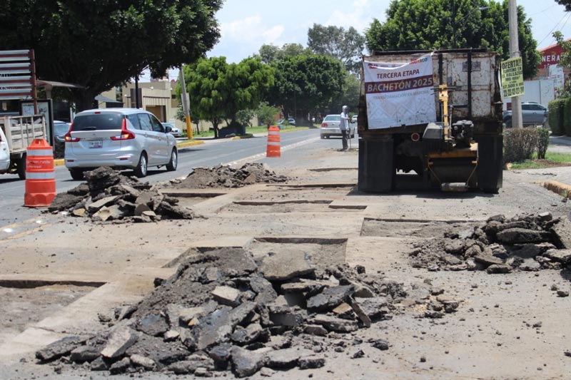 San Pedro Cholula, Tonantzin Fernández, Bachetón, Obras de bacheo