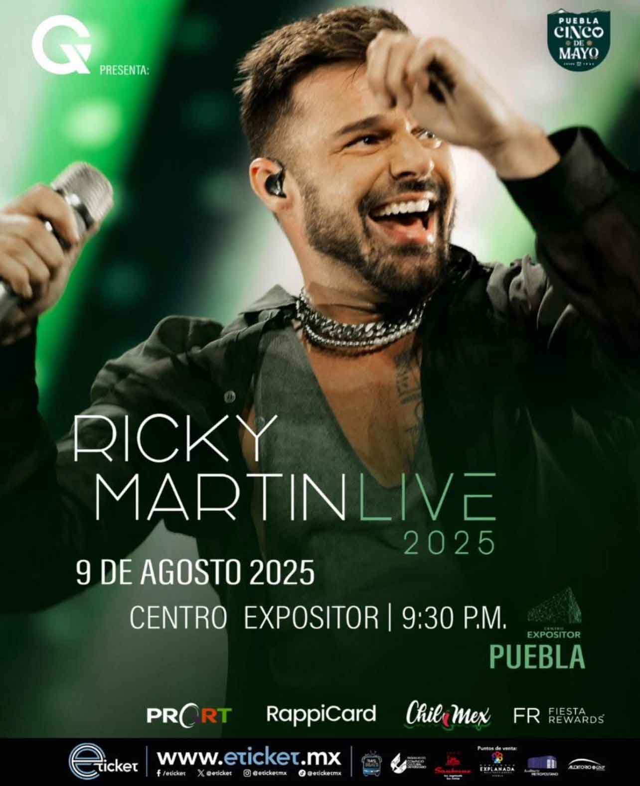 Fans de Puebla tendrán que esperar: se pospone concierto de Ricky Martin