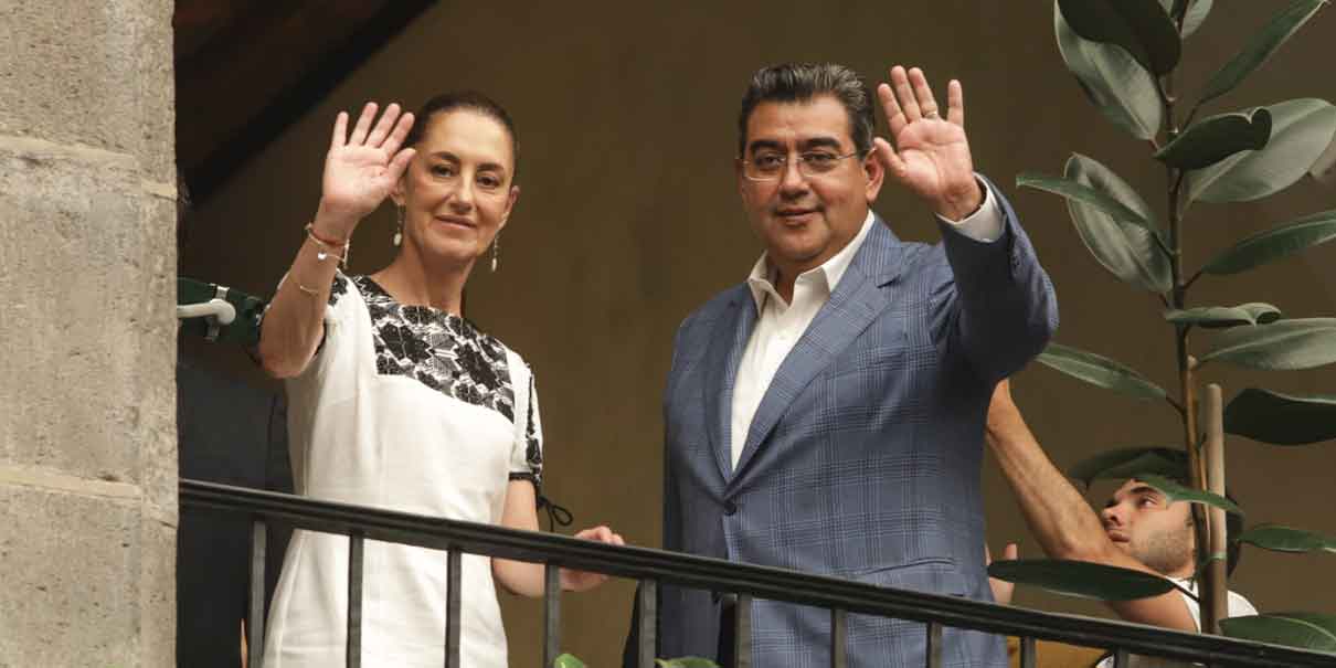 Sheinbaum reconoció el trabajo de Armenta y de Sergio Salomón en Puebla