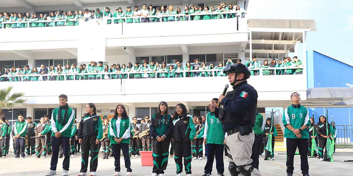 Talleres y acciones de seguridad municipal en prepa del BINE