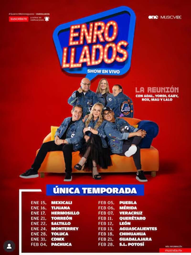 ‘Enrollados’: las 18 fechas del regreso de Otro Rollo con Adal Ramones y Yordi Rosado