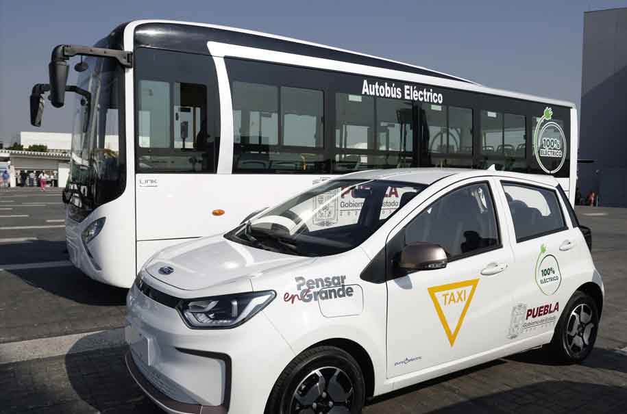 Ya circulan en Puebla transporte público eléctrico e híbrido