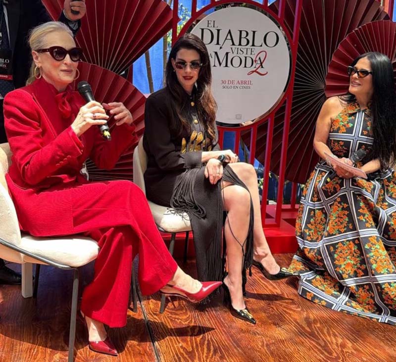 CDMX recibe a Anne Hathaway y Meryl Streep: glamour y furor por El diablo viste a la moda 2