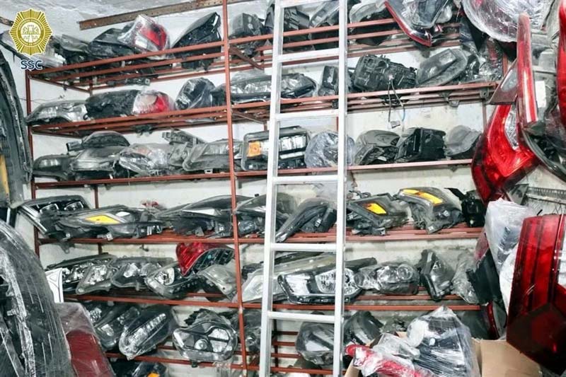 Aseguran 150 toneladas de autopartes robadas en falso hotel de la Cuauhtémoc
