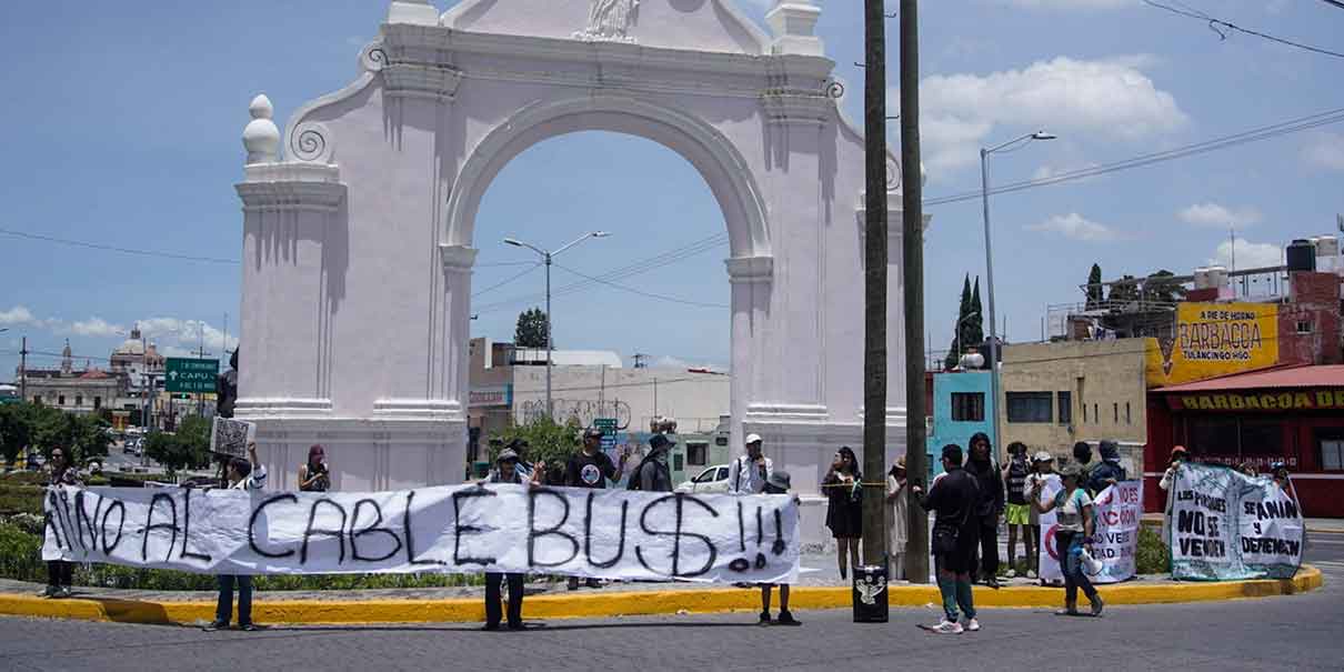 Protesta contra Cablebús