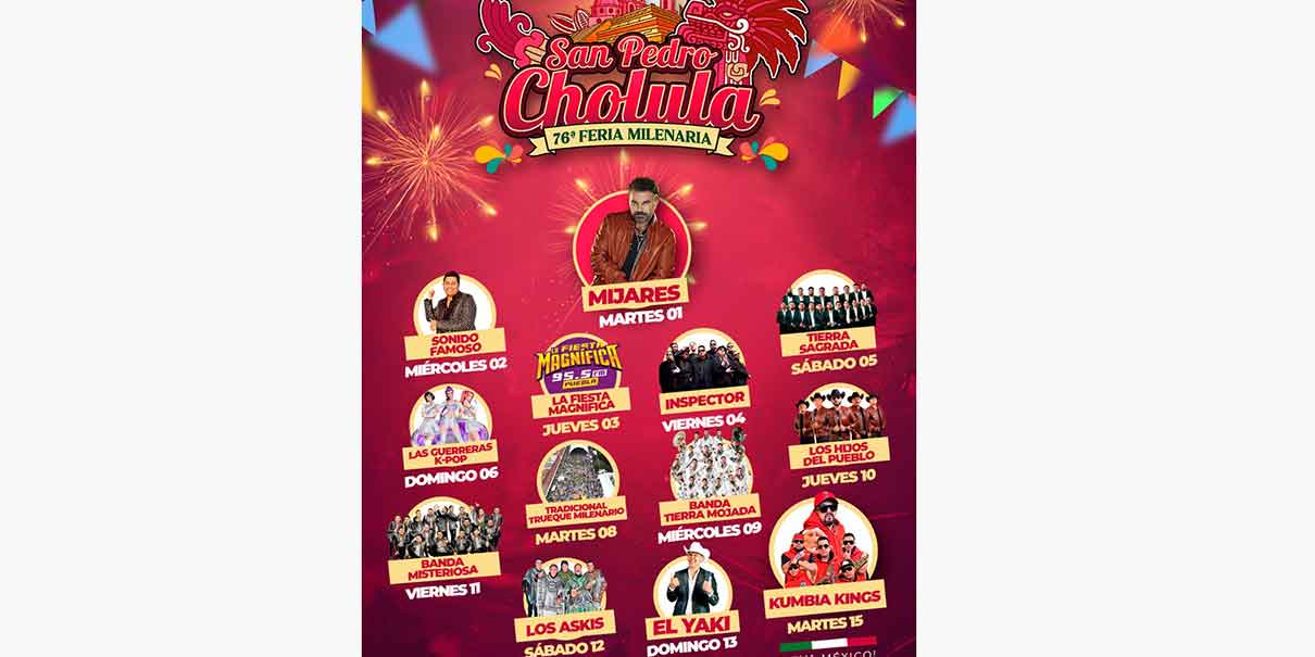 Cartelera de la Feria de San Pedro Cholula
