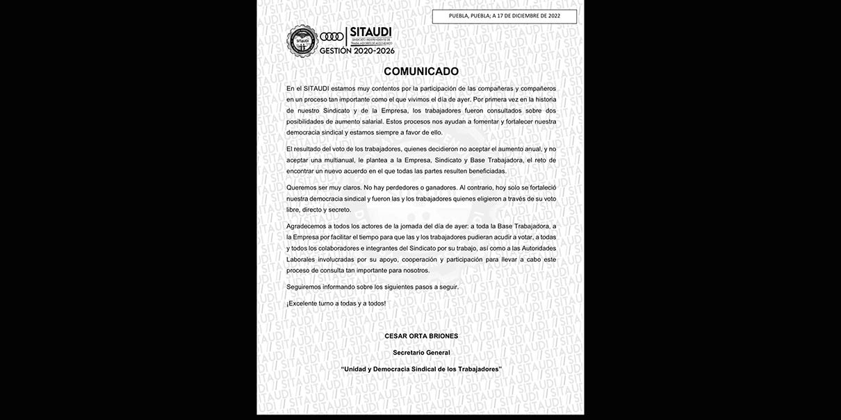 comunicado