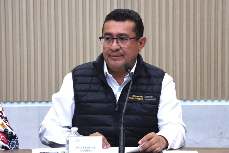 Pável Gaspar Ramírez, presidente de la Junta de Gobierno y Coordinación Política del Congreso de Puebla.