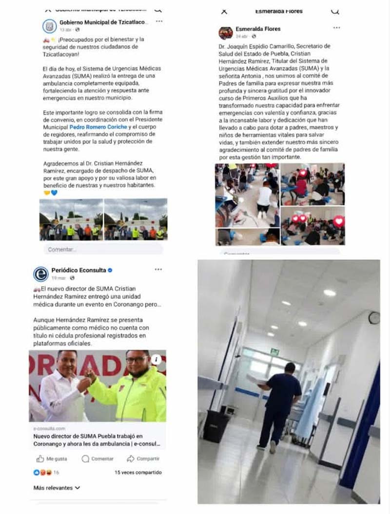 Denuncian presunta usurpación de profesión en el Hospital Gonzalo Río Arronte de Atlixco