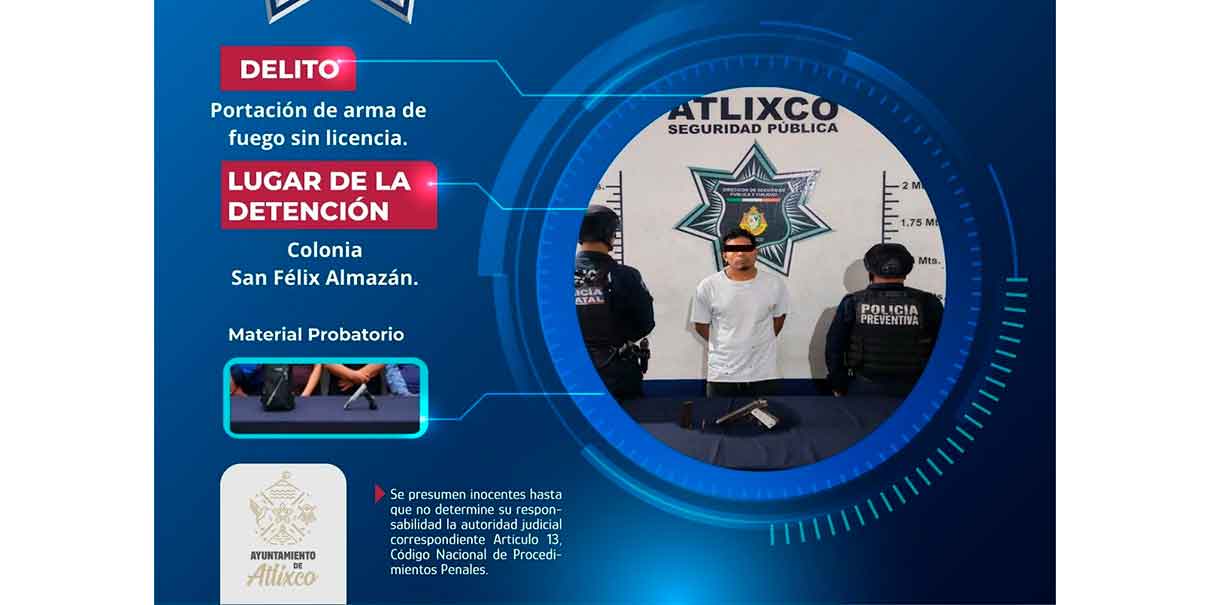 Detenido con arma de fuego