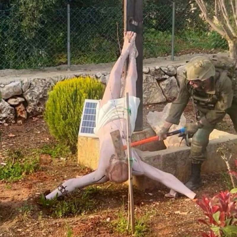 Ejército israelí destruye imagen de Jesucristo en Líbano; condenan el hecho