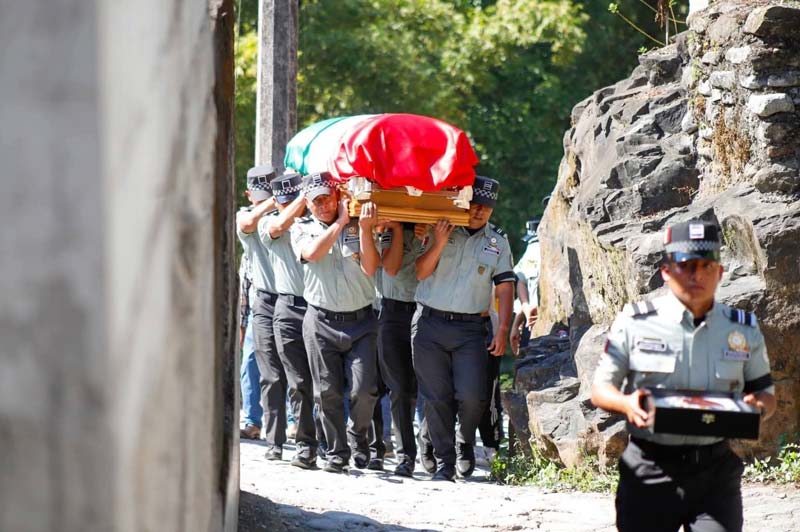 Chicontla lloró al Sargento Juan Vázquez; un héroe al enfrentarse al CJNG