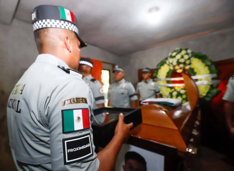 Chicontla lloró al Sargento Juan Vázquez; un héroe al enfrentarse al CJNG