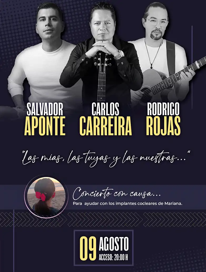 “Las mías, las tuyas y las nuestras” concierto de trovadores encabezado por Carlos Carreira