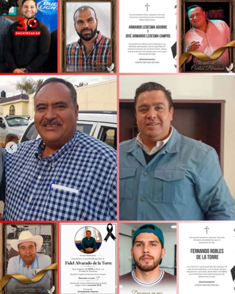 Identifican a las víctimas del multihomicidio en Zacatecas; hay empresarios y líderes ganaderos