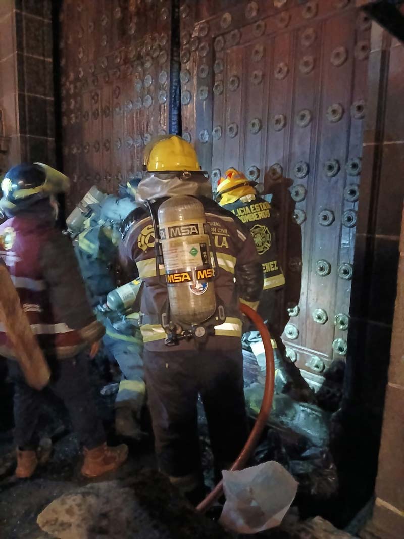 Coadyuva Gobierno de la Ciudad con inspección tras el incidente en la Catedral de Puebla