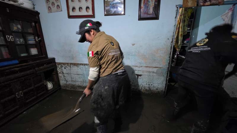 Inundaciones en Ciudad Serdán tras tormenta dejan pérdidas y daños en hogares