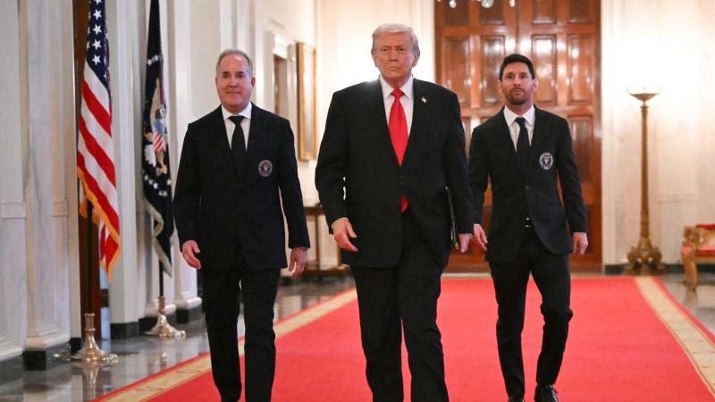 Messi visita la Casa Blanca y Trump lo compara con Cristiano Ronaldo