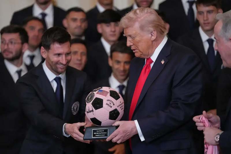 Messi visita la Casa Blanca y Trump lo compara con Cristiano Ronaldo