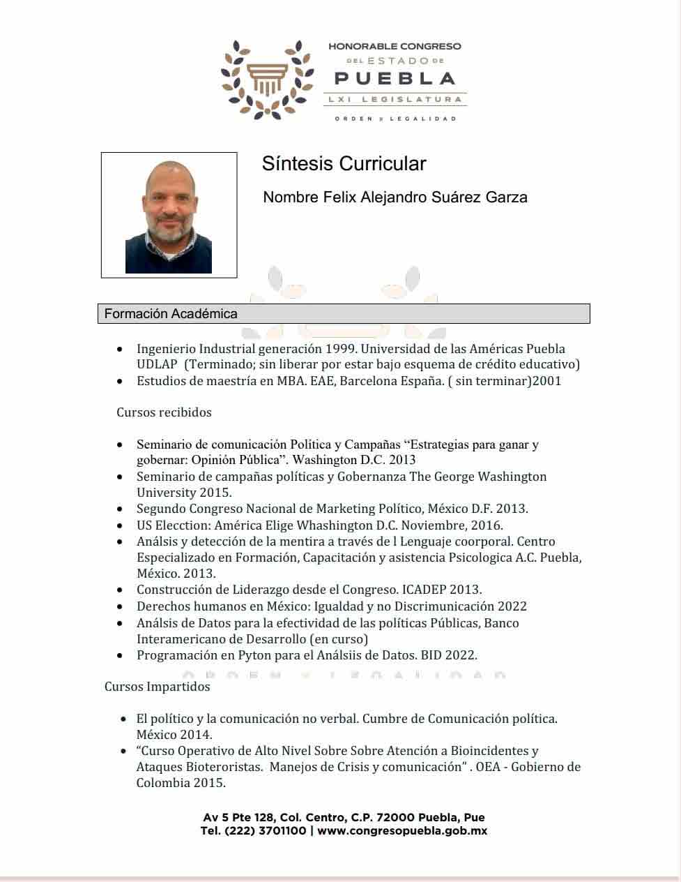Félix Alejandro Suárez Garza, consultor político