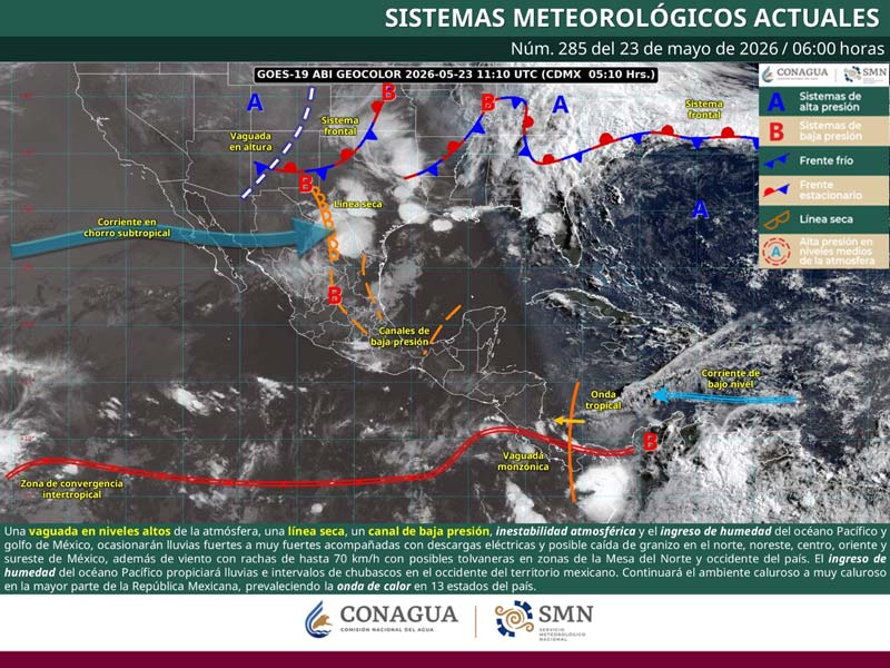 Puebla enfrentará lluvias intensas mientras persiste el calor extremo