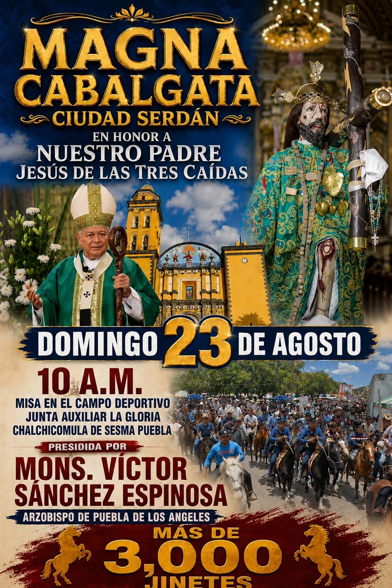 Magna Cabalgata 2026 en Ciudad Serdán reunirá a más de 3 mil jinetes con misa presidida por el arzobispo