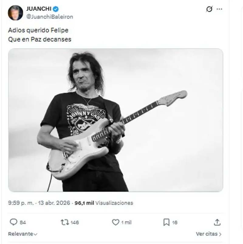 Luto en el rock en español: muere Felipe Staiti, guitarrista de Enanitos Verdes