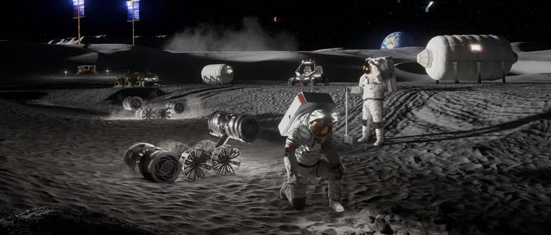 NASA inicia construcción de base lunar con módulos, róveres y drones rumbo al programa Artemis