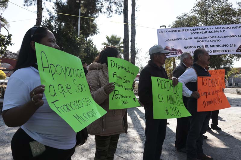 No sólo es reunir firmas para ser municipio, dijo el Congreso a Comisión de Totimehuacán