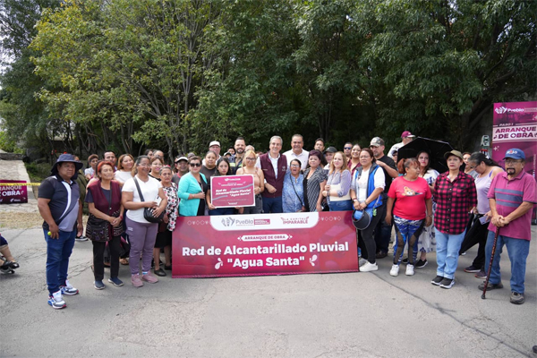 Pepe Chedraui, encabezó el arranque de los trabajos de construcción de la Red de Alcantarillado Pluvial en la colonia Agua Santa