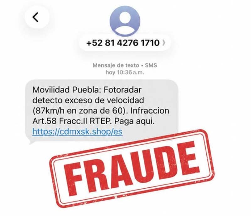 Puebla alerta por fraude de fotomultas vía SMS: así puedes detectar los mensajes falsos