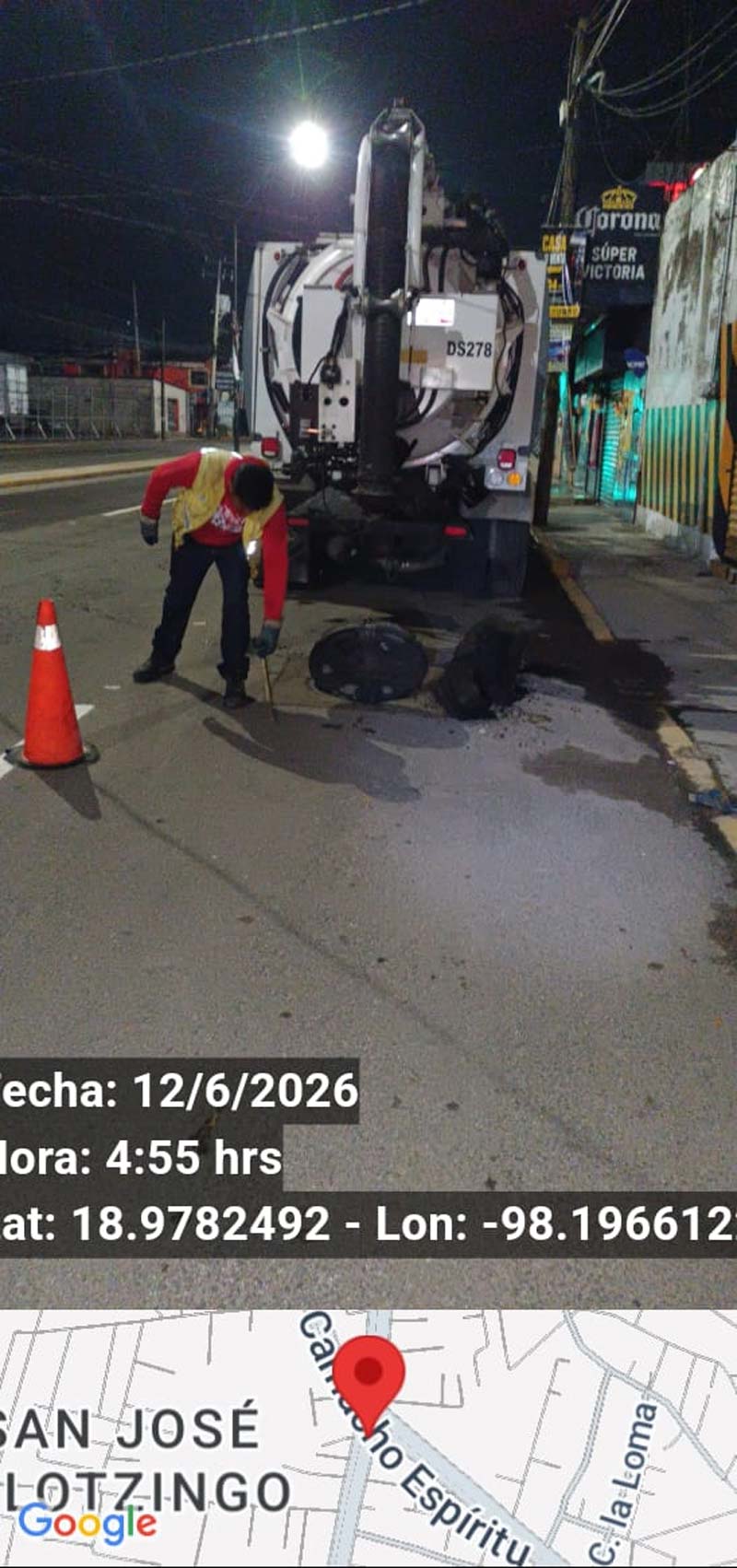 Realiza Agua de Puebla videoinspecci贸n y trabajos de desazolve tras afectaci贸n en la avenida Jos茅 Mar铆a La Fragua