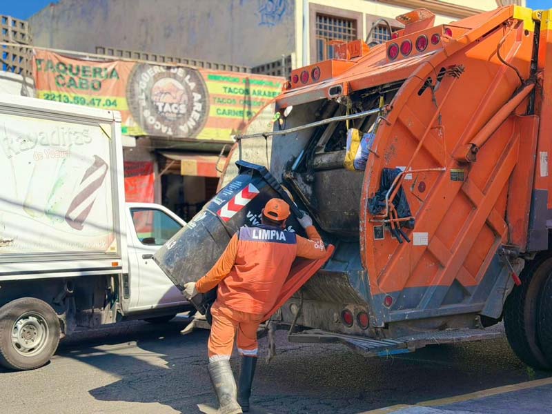 Recolección de basura en Puebla operará normal en Jueves y Viernes Santo