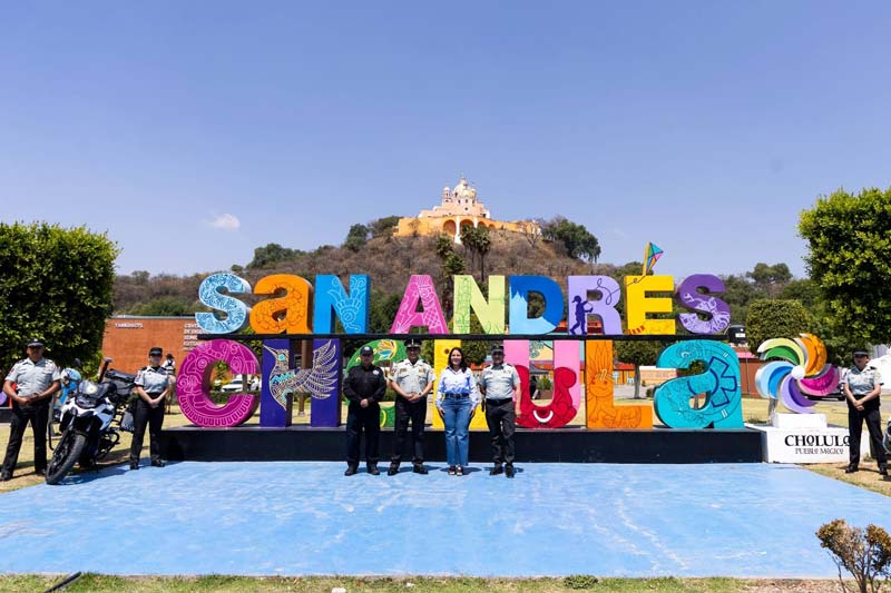 Refuerzan seguridad en San Andrés Cholula por Semana Santa 2026
