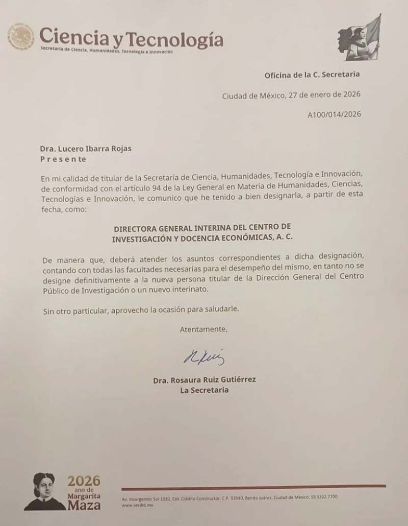 Remueven a Romero Tellaeche del CIDE; él denuncia falta de sustento legal