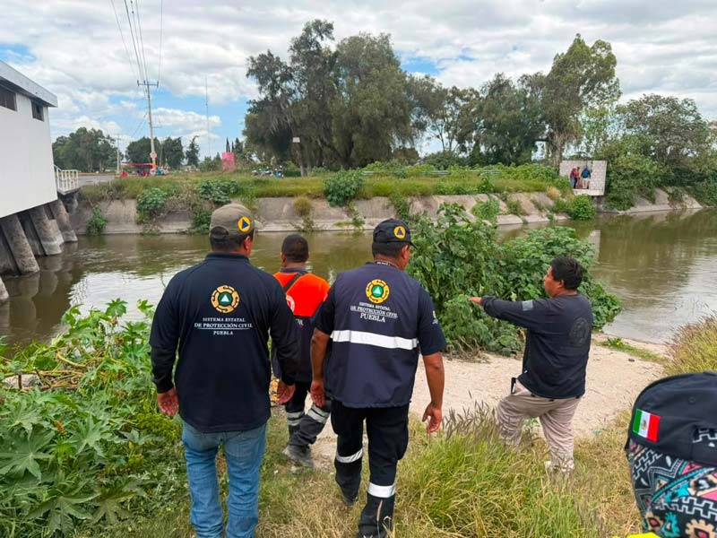 Sigue búsqueda de Emilio; fue arrastrado por aguas del Canal de Valsequillo