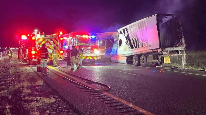 Tráiler con 39 migrantes se incendia tras persecución de la Patrulla Fronteriza en Texas