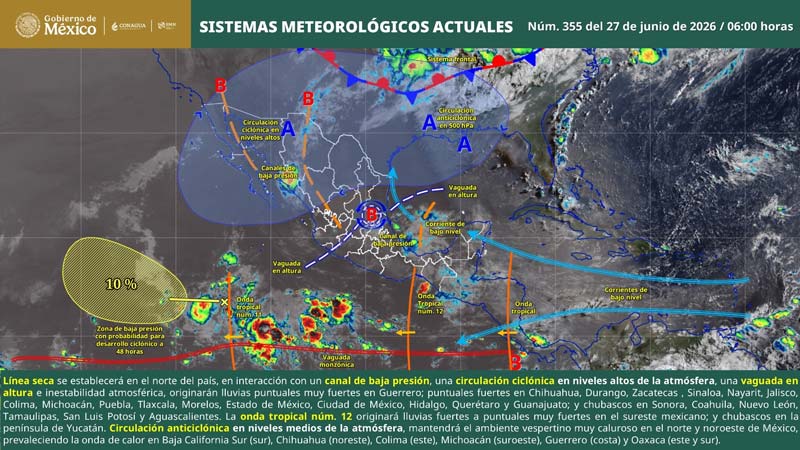 Veracruz, Puebla y más de 20 estados esperan lluvias este sábado