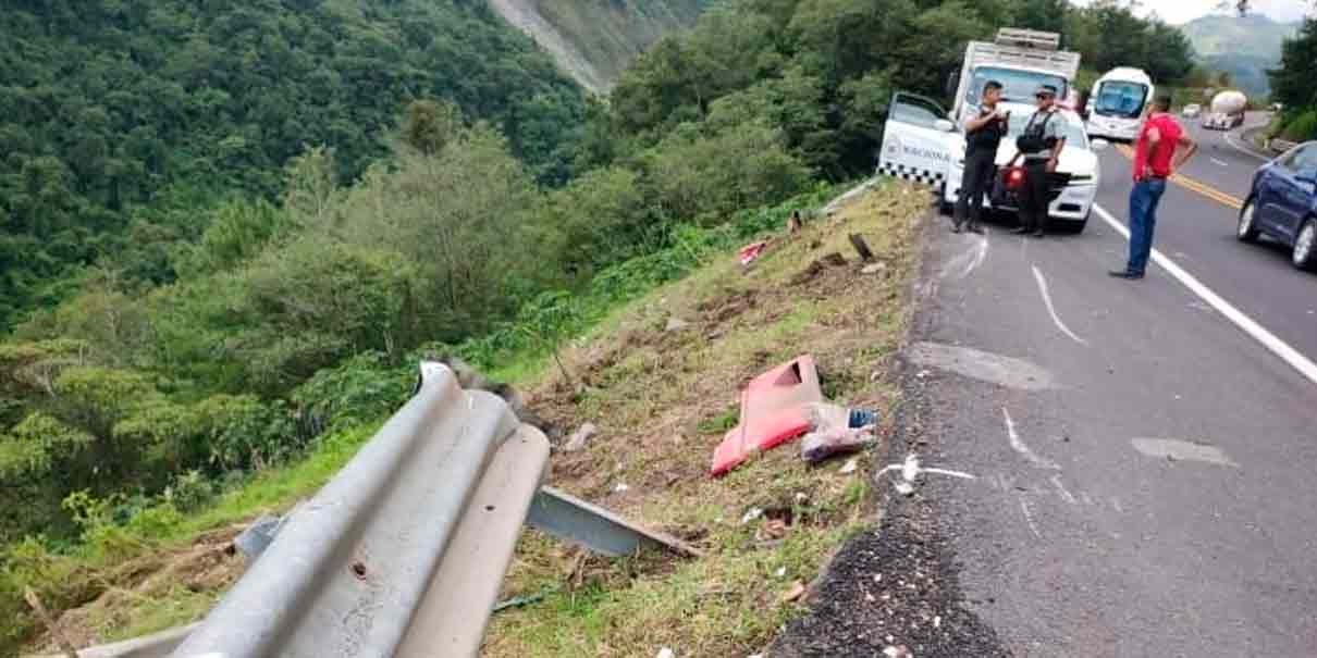 Volcadura en la Sierra Norte