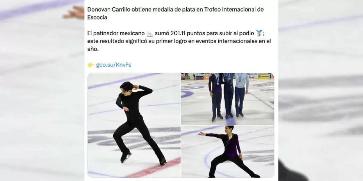Donovan Carrillo se lleva medalla de plata en el Trofeo Internacional de Escocia; le prestaron patines