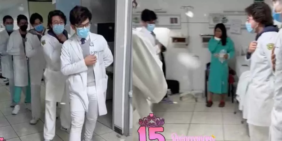 VIDEO. Médicos del IMSS cumplen sueño de quinceañera y le bailan el vals