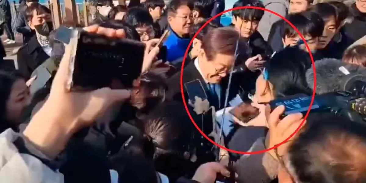Así fue apuñalado en el cuello el líder opositor de Corea del Sur, Lee Jae-myung; se recupera tras cirugía