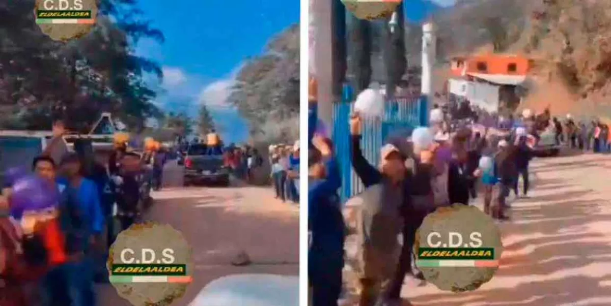 En Chiapas, pobladores aplauden la llegada de caravana del Cárt3l de Sinaloa
