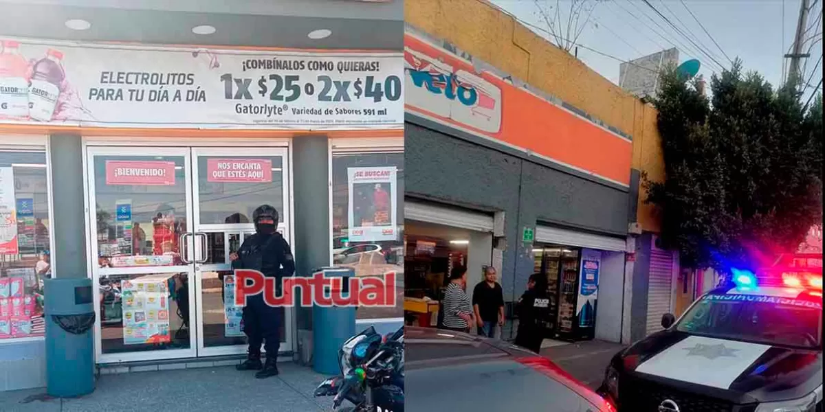En Texmelucan, dos tiendas de autoservicio fueron atracadas